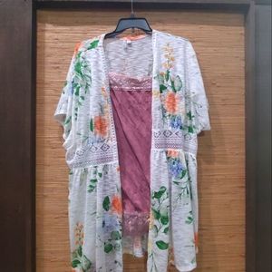 Plus size tank top and sweater for spring